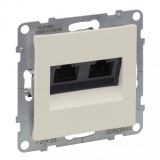 Priza dubla RJ45 UTP CAT6 Legrand Suno ivoar 721253