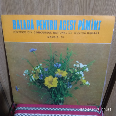 -Y- BALADA PENTRU ACEST PAMANT - DISC VINIL LP foto