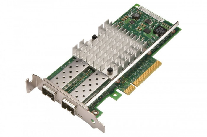 Placa de retea server Intel X520-DA2 Dual-Port 10Gb SFP+ PCI-e Low-Profile AMZX520DA2 sau full height
