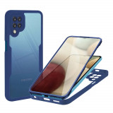 Cumpara ieftin Husa Samsung Galaxy A12 360 grade silicon TPU transparenta Albastru, Techsuit