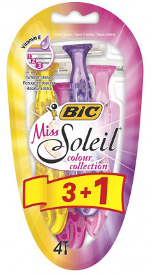 Bic Aparat De Ras Dispozabil Pentru Femei Miss Soleil Color Collection Cu 3 Lame Pachet 4 Bucati 496010 foto