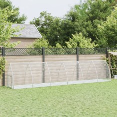 vidaXL Cușcă de iepuri, argintiu, 600x105x120 cm, oțel galvanizat 3281529