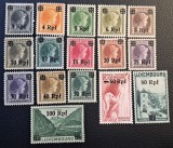 Luxemburg Ocupația Germană (1940) Set Complet "Efigia Duchesa Charlotte &amp; Peisaje" Supratipar (3 Rpf p&acirc;nă la 100 Rpf) (MNH) BN1