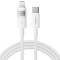 Baseus - Data Cable Display 2 (P10382703211-01) - Fast Charging, Type-C to Lightning, Digital Display, 20W, 2m - Moon White