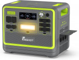 Cumpara ieftin Statie de incarcare portabila Fossibot F2400 Verde, 2400W, 2048Wh, 640000mAh, Ecran LCD, Protectie BMS, 16 iesiri, Lanterna LED, SOS