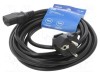 Cablu alimentare SAVIO 3x1mm2 5m CEE 7/7 (E/F) unghi IEC C13 PVC negru