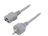 Cablu 3x1,5mm2 CEE 7/7 IEC C19 mamă 2m gri LIAN DUNG