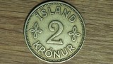 Islanda -varietate an unic batere- 2 kronur 1940 - fara semnatura si mintmark !!