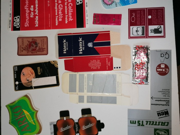 LOT 11 AMBALAJE VECHI PRODUSE COSMETICE PARFUM ETC...