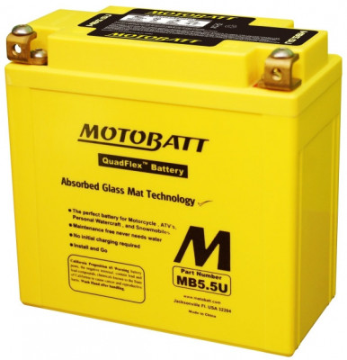 Baterie Moto Motobatt 6,5Ah 100A 12V MB5.5U foto