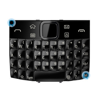 Tastatură QWERTY Nokia E6-00 Neagră foto