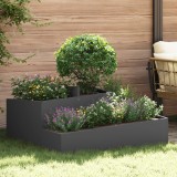 VidaXL Ghivece &amp; Ghivece Negru Metal Mare Inserții decorative Ghiveci