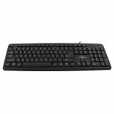 Tastatura standard cu fir si conectare USB, Titanum, forma ergonomica, negru