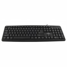 Tastatura standard cu fir si conectare USB, Titanum, forma ergonomica, negru