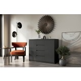 COMODA NIT 2, NEGRU, 109X85HX40CM