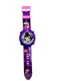 Ceas copii electronic model personaj mov curea reglabila capac rotitor