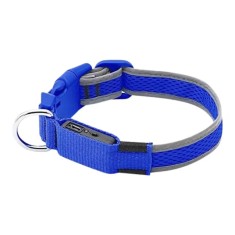 Zgarda pentru caine cu iluminare LED Iseen, marime S, poliuretan, albastru