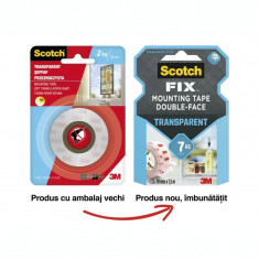 Bandă dublu adezivă transparentă pentru montare 19 mm x 1.5 m Scotch-Fix&amp;amp;trade; foto