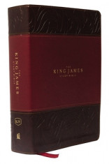 The King James Study Bible, Imitation Leather, Burgundy, Full-Color Edition foto