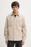 Les Deux jachetă cămașă cu l&acirc;nă Lennon culoarea bej, de tranziție, 1000547