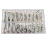 Set 200 Bolturi Ceasornicarie Time Veranda, 1.5mm, Otel Inoxidabil, Argintiu Auriu, 10-28mm