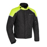 MBS Geaca textila impermeabila Oxford Spartan, versiune scurta, negru/galben-fluo, L, Cod Produs: SM210202LOX