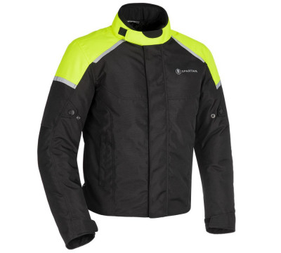 MBS Geaca textila impermeabila Oxford Spartan, versiune scurta, negru/galben-fluo, 2XL, Cod Produs: SM2102022XLOX foto