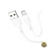Cablu Date si Incarcare USB-A - microUSB HOCO X83 Victory 18W 1m Alb