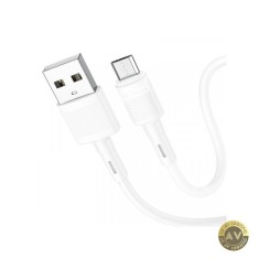 Cablu Date si Incarcare USB-A - microUSB HOCO X83 Victory 18W 1m Alb