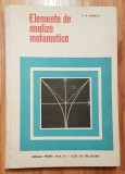 Elemente de analiza matematica, anul III de D. V. Ionescu, Clasa 11