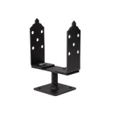 Papuc Reazem U Reglabil Negru Decorativ Imbinare Lemn 120-200Mm - 4Buc