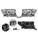 Set faruri Toyota Land Cruiser V8 (Fj200), 11.2007-08.2015, partea Stanga+Dreapta, Tuning, Fata, Lampa de parcare pe fibra optica; tip bec H1+H1; man