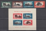 ROMANIA1948 LP 245 LP 246 MUNCA IN COMUNICATII SERIE+COLITA NEDANTELATA SARNIERA, Nestampilat
