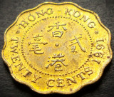 Moneda 20 CENTI - HONG KONG, anul 1991 * cod 4583