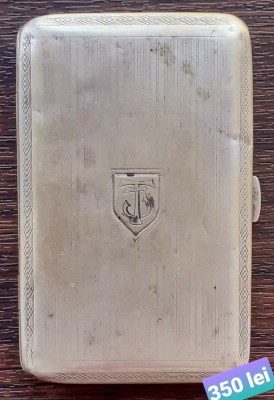 TABACHERA DIN ARGINT - MONOGRAMA T.J. - 64.48 GRAME foto