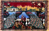 Doi Pauni - carpetă persană originala vintage 174 x 118 cm, produsă din l&acirc;nă autentică