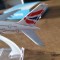 Macheta metalica de avion British Airways| Decoratie | Perfect pt cadou