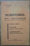 Moratoriul ante si post-falimentar// 1938