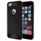Husa iPhone 6, 6S Techsuit Carbon Silicone cu decupaj sigla, negru