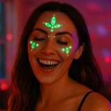 Strasuri autocolante glow in the dark, Argintii irizate, Formă ovală, CMCLASS