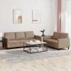 VidaXL Set de canapele cu perne, 2 piese, cappuccino, piele ecologică 3201764