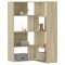 Gossi biblioteca de colt cu 4 niveluri stejar sonoma 85x85x140cm lemn