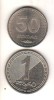 SV * Georgia (ex Gruzia, URSS) 50 TETRI + 1 LARI 2006 AUNC+, Asia, Cupru-Nichel