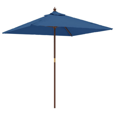Umbrela de gradina stalp din lemn, albastru azur 198x198x231 cm GartenMobel Dekor foto