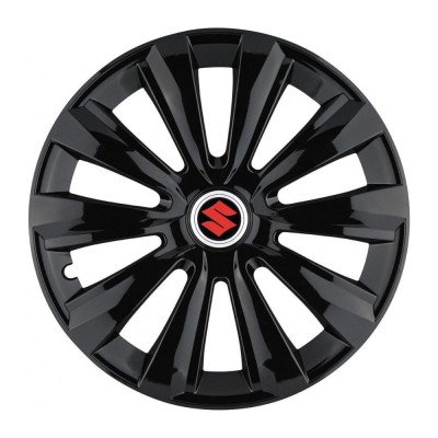 Set 4 Capace Roti, potrivite jantelor de R15, pentru Suzuki, model delta negru foto
