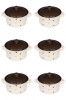 Set boluri supa, 6 piese, 650 ml, Ceramica, Bej print