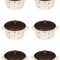 Set boluri supa, 6 piese, 650 ml, Ceramica, Bej print