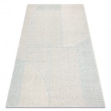 Covor din l&acirc;nă FLUX 461.14.AE120 OSTA - Geometric, structural, loft gri / albastru, 160x230 cm