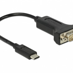Adaptor USB-C la Serial DB9 RS-232 FTDI, Delock 63908