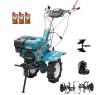 Motocultor Profesional DKD HS 1000B, 7 CP, 208cc, Latime 60-80cm, Roti Cauciuc 400x8, Roti Metalice, Ulei Motor+Transmisie